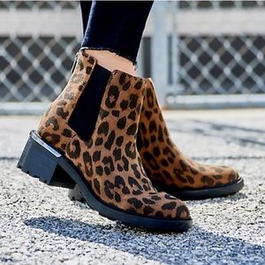 cheetah print chelsea boots
